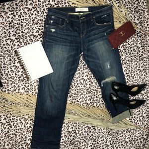 Abercrombie distressed boyfriend jeans